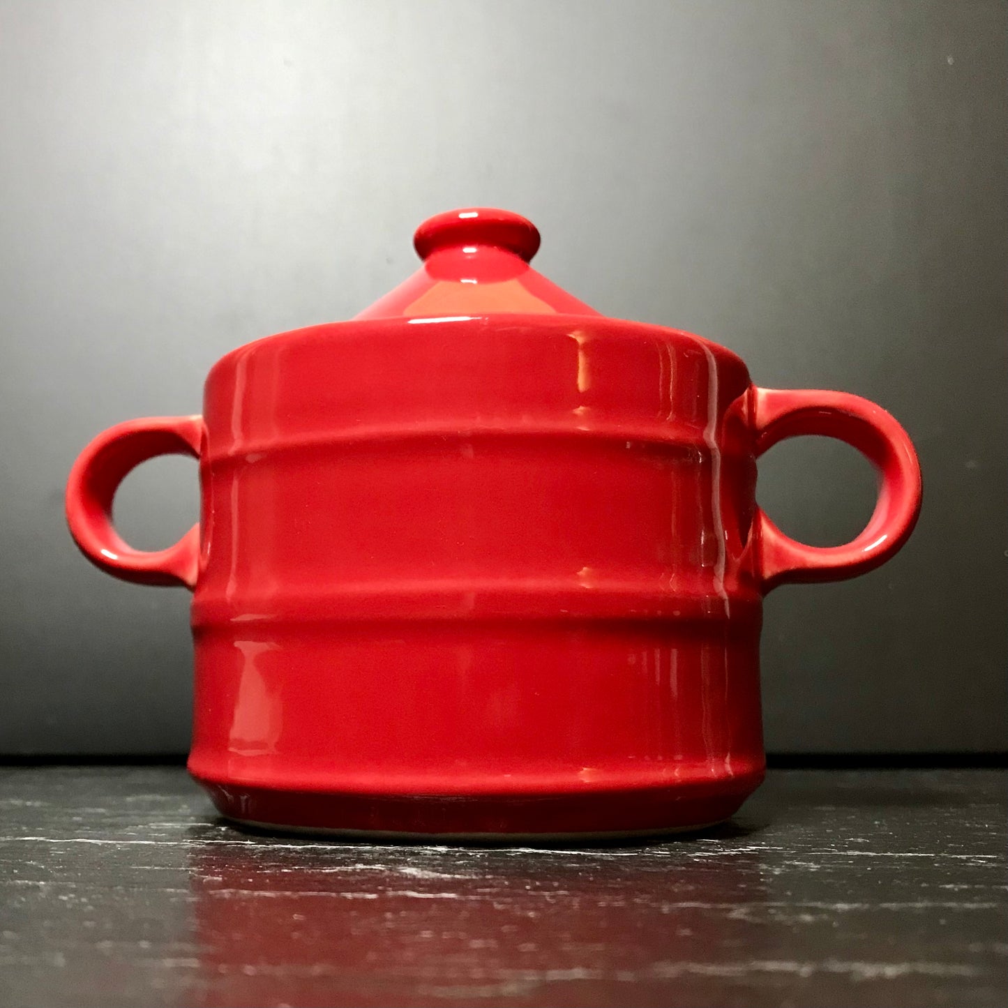 Red Creamer & Sugar Bowl