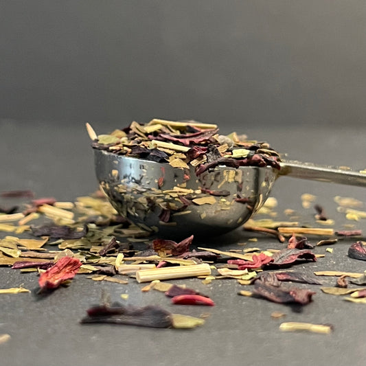 Budding Romance | Luxury Tisane | Hibiscus, Lemongrass, Stevia Leaves | The Cove Tea Company | Vancouver BC Canada 